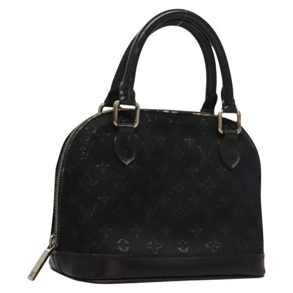 LOUIS VUITTON Monogram Satin Little Alma Hand Bag Black M92146 - Picture 1 of 16